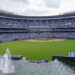 Jun 5, 2021; Kansas City, Missouri, USA; A general view of the stadium from the outfield fountains during the game between the Kansas City Royals and Minnesota Twins at Kauffman Stadium. Mandatory Credit: Denny Medley-Imagn Images