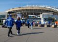 Fans streamed into the stadium before Game 3 of the American League Division Series on Wednesday, Oct. 9, 2024, at Kauffman Stadium in Kansas City.