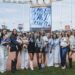 Kansas City Royals wives and their new babies posed at The K after the team won its home season opener at Kauffman Stadium on Monday.