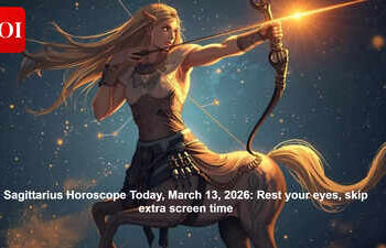 Sagittarius Horoscope Today, March 13, 2026:  Rest your eyes, skip extra screen time
