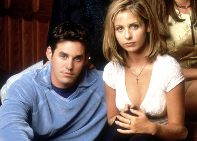Sarah Michelle Gellar and Nicholas Brendon for 'Buffy the Vampire Slayer'Credit: Everett