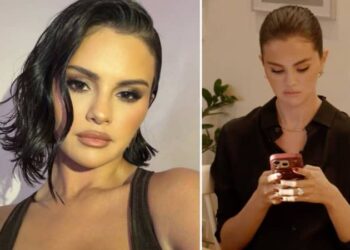 Selena Gomez redacted the name of a male celebrity who sent her some flirty emojis in an Instagram DM before she started dating Benny Blanco.‎@selenagomez/instagram;@friendskeepsecrets⁩/youtube