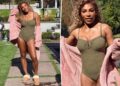 Serena Williams models swimsuit with slippers after weight loss medication backlash
