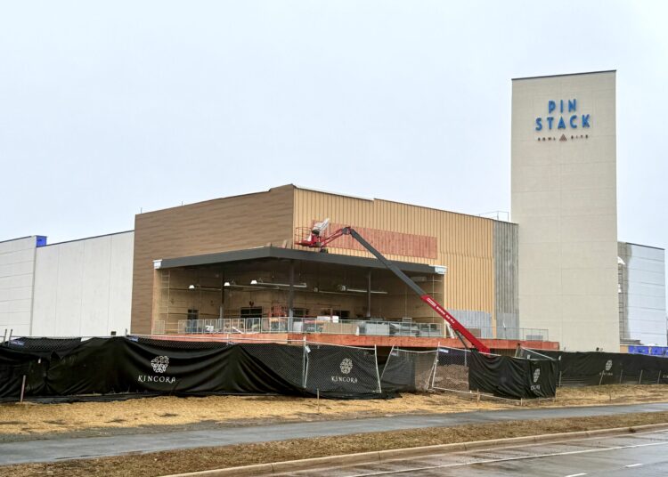 Sign installed at huge Pinstack entertainment center in Loudoun