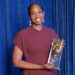 Elbagir with her RTS award. Pic: RTS/Richard Kendal