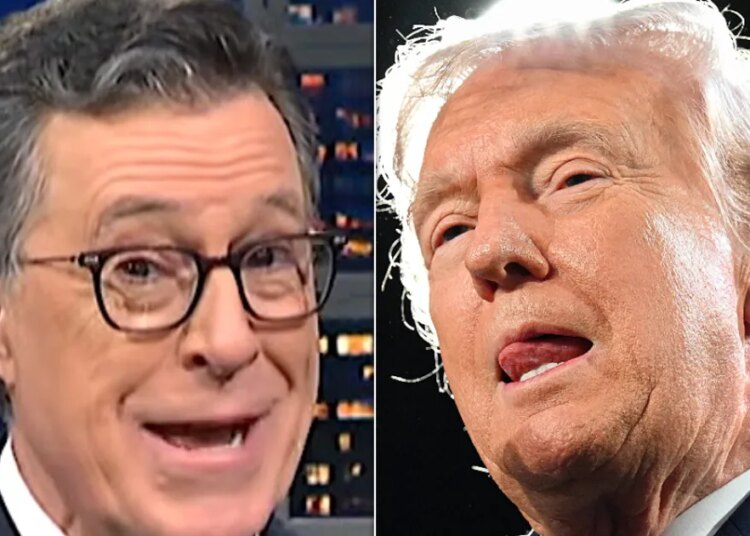 Stephen Colbert Reveals Trump's 'Giant Clown' Oval Office Moment