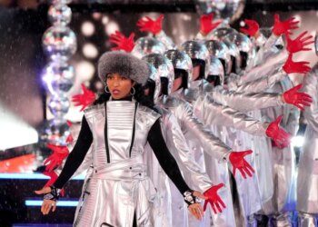 TLC's Rozonda "Chilli" Thomas performs during a Times Square New Year's Eve celebration on Dec. 31, 2024.