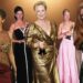 A composite image showing L-R Halle Berry, Julia Roberts, Meryl Streep, Gwyneth Paltrow and Jessica Chastain holding their oscars