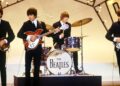 The Beatles perform onstage during the "Blackpool Night Out" TV show on July 19, 1964.