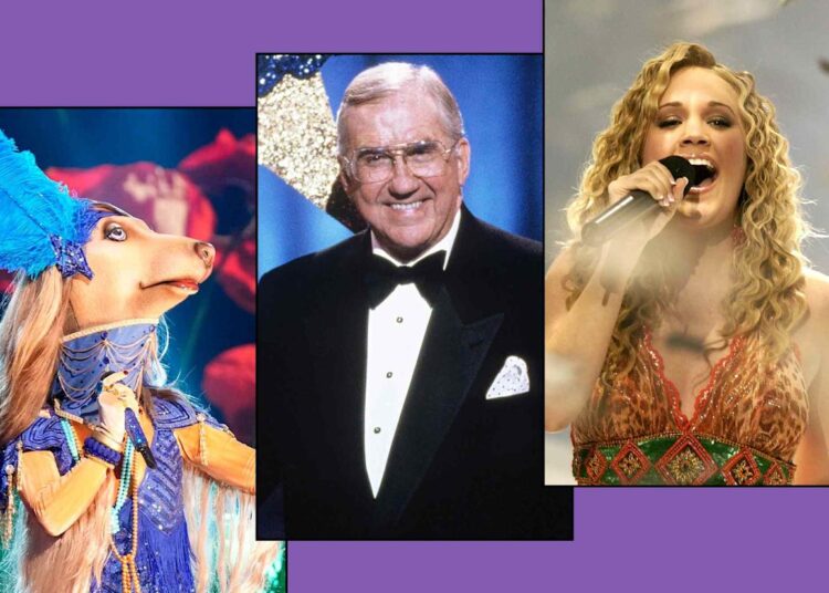 The Afghan Hound (obvs), Ed McMahon, and Carrie UnderwoodCredit: Michael Becker/fox, courtesy everett, Ray Mickshaw/WireImage