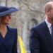 William and Kate attended the central London service. Pic: Reuters