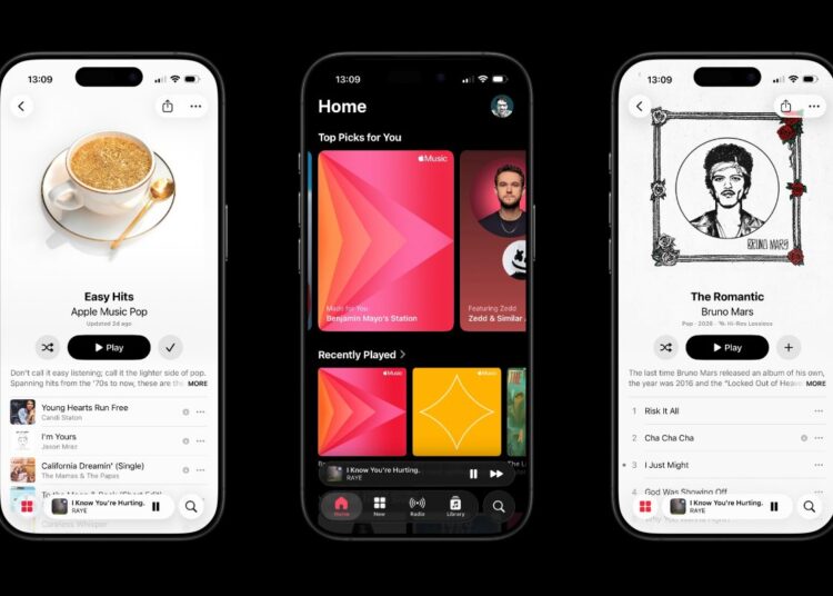 The new adaptive Apple Music design draws complaints from dark mode users