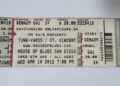 A concert ticket from 2012 for Tune-Yards and St. Vincent at House of Blues San Diego cost $20 plus $5 service fees.