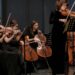 string quartet plays in grand hall