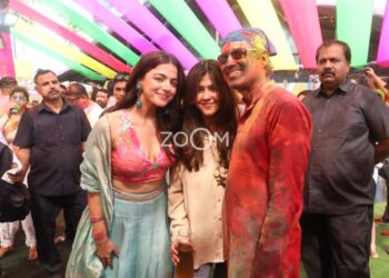 Times Group MD Vineet Jain With Wamiqa Gabbi, Ektaa Kapoor At His Holi Party