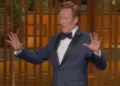 Conan seemed very proud of himself for his joke (ABC)
