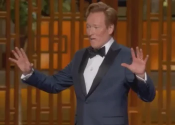 Conan seemed very proud of himself for his joke (ABC)