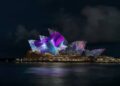Sydney Opera House sails illuminated with colourful bird projections for Vivid Sydney 2026