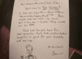 Oscars 2026 note from host Conan O'BrienCredit: patrick gomez