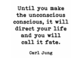 An illustration of a quote by psychologist Carl Jung about making the unconscious conscious.