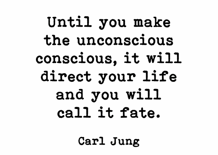 An illustration of a quote by psychologist Carl Jung about making the unconscious conscious.
