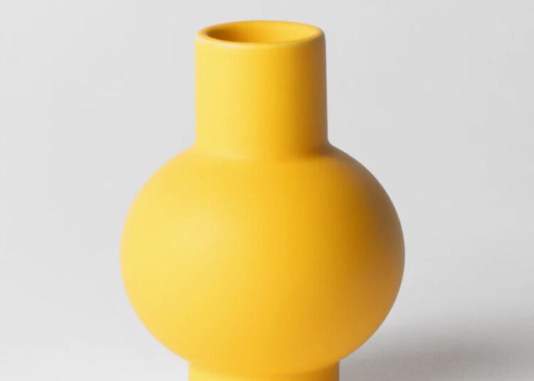 Yellow modern vase