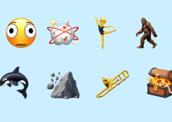 New emoji in iOS 26.4: Distorted Face, Fight Cloud, Ballet Dancer, Hairy Creature, Orca, Landslide, Trombone and Treasure Chest.