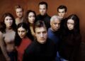 The cast of the original show, from left: Jewel Staite, Alan Tudyk, Morena Baccarin, Gina Torres, Nathan Fillion, Adam Baldwin, Ron Glass, Sean Maher and Summer Glau.