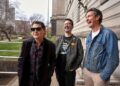 Cast members, from left, Corey Feldman, Will Wheaton, and Jerry O'Connell pose for a portrait to promote the 40th anniversary of the film