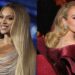 Beyoncé and Adele together representing moments when celebrities fangirled over other stars