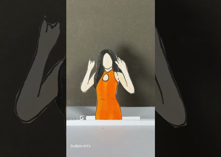 Midu Echoing (Chinese trend) paper dance #viral #foryou  #dance #flipbook #art #chinesetrend￼