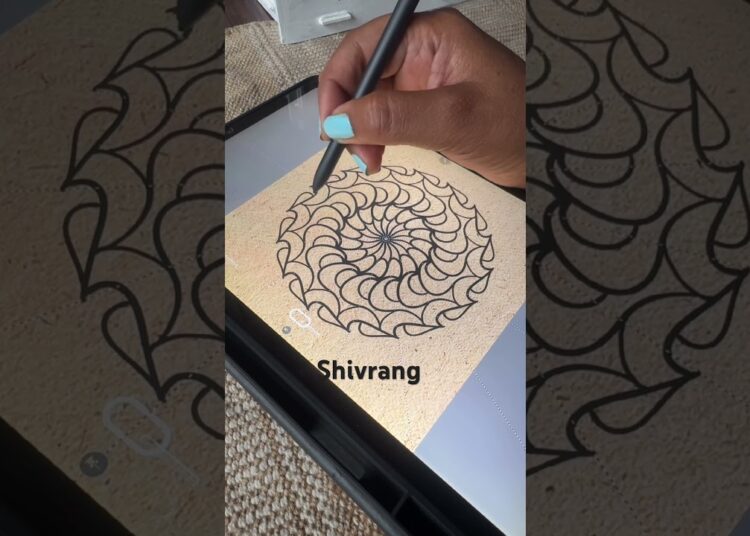 Digital work art drawing #meditativemandalaart #drawing #music #zenpatterns #artist #mandala sketch