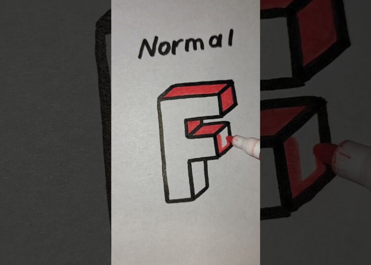The letter F drawing #shorts #artist #howtodraw #art