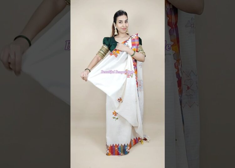Bengali Saree Draping Tutorial 😍 Royal Bengali Drape in Seconds!