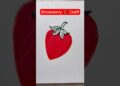 Easy DIY Strawberry 🍓✨ #diy #craft #art #kids #kidsdrawing #cartoon #shorts