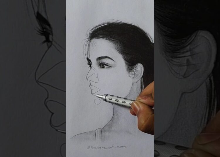 Face drawing hack 🤌❤️✍️  #art #drawing #artist #viral #explore #satisfying #pencil #shorts