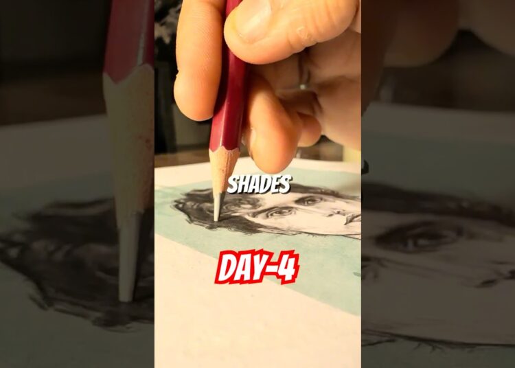 Does the pencil matter for an artist? ✏️| Day-4 #shorts #artsbyshubham #youtubeshorts #trending