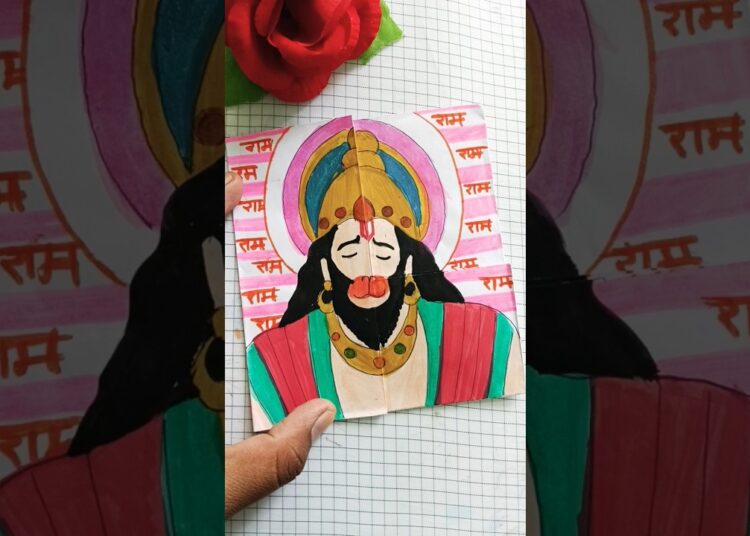 Jay Hanuman Jay Shri Ram new drawing please subscribe artist aswini 1412 new shorts for kids