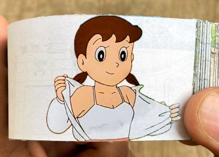 Doraemon Cartoon Flipbook #185 | Shizuka Removes Her Clothes Flip Book | Flip Book Artist 2024