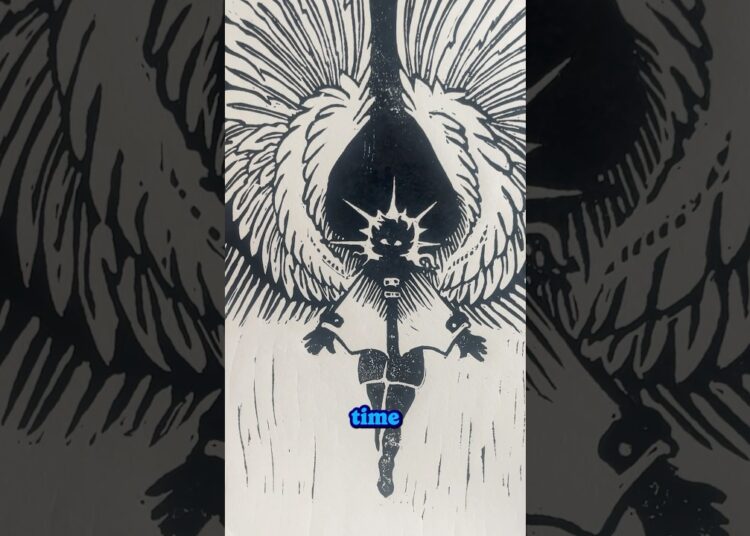 Just let Icarus be! #linocut #artist #icarus #mythology #philosophy #niolysocialmediacamp #art