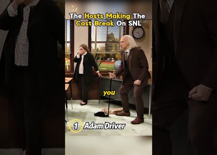 The Hosts making the cast break on SNL #celebrity #funny #snl