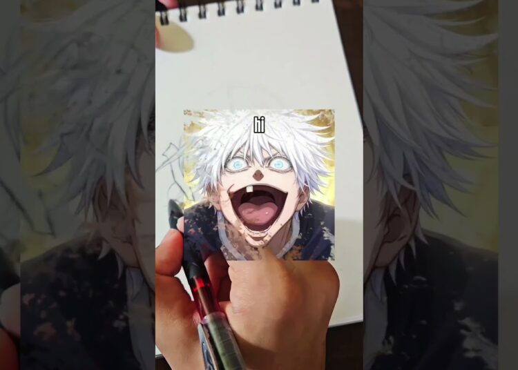 Drawing Gojo Satoru #gojo #gojosatoru  #animeart #manga #art #animeart #anime #drawing #naruto