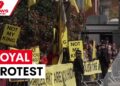 Royal Easter service gatecrashed by protesters | 7NEWS