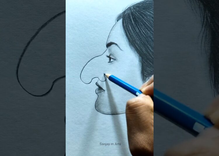 Face drawing hack 🤌❤️✍️ #art #drawing #artist #viral #explore #satisfying #pencil #shorts