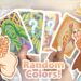 2 Artists Design Trading Cards with 5 Random Colors