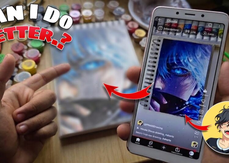Recreating Your Favorite Artist Youtubers Drawing With 20rupees Watercolor Only..!