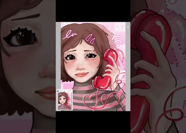 RENDERING saves lives 💗 art reveal! #artist #art #artshorts