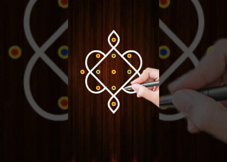 Easy kolam #muggu #shortsfeed #shorts #kolam #rangoli #art #yt #easy #newshorts #rangolidesigns
