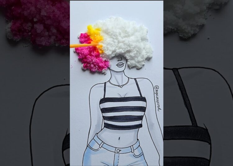 Rate this art 1 to 10 🎨 #art #artwork #artist #painting #drawing #hair #hairstyle #style #satisfying