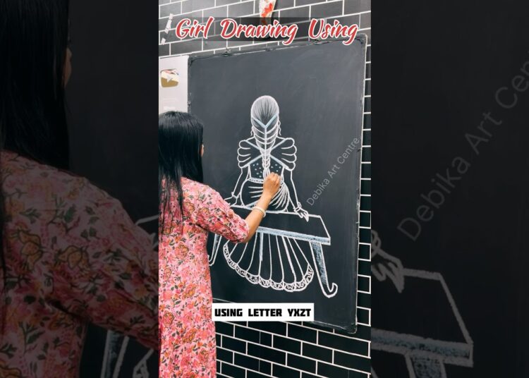 Girl Drawing Using Letter XYZT ❤️ #art #drawing #easydrawing #youtubeshorts #ytshorts #artist